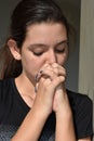 Teen Girl Praying Royalty Free Stock Photo