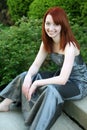 Teen girl in prom dress Royalty Free Stock Photo