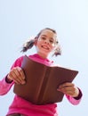 Teen girl reading the Bible Royalty Free Stock Photo