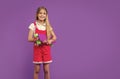 teen girl skateboarder in studio, copy space. teen girl skateboarder on background. teen girl skateboarder. teen girl