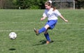 Teen Girl Soccer Player In Action Royalty Free Stock Photo