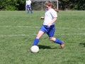 Teen Girl Soccer Player In Action Royalty Free Stock Photo