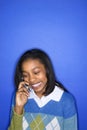 Teen girl talking on cellphone Royalty Free Stock Photo