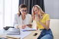 Teen girl talking to professional psychologist, individual therapy session Royalty Free Stock Photo