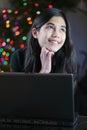 Teen girl working on the laptop 7 Royalty Free Stock Photo