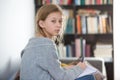 Teen girls working on a laptop Royalty Free Stock Photo