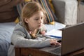 Teen girls working on a laptop Royalty Free Stock Photo