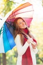 Teen girlwith umbrella Royalty Free Stock Photo