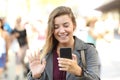 Teen greeting during a videocall