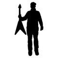 Teen Guitar Player - Silhouette