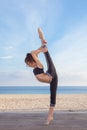 Teen gymnast balance poise flexiblility Royalty Free Stock Photo