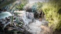 Teen hiking down trail in Athens