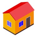 Teen home problems icon, isometric style