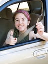 Teen With Keys Thumbsup Royalty Free Stock Photo