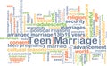 Teen marriage background concept Royalty Free Stock Photo