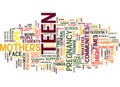 Teen Mothers Text Background Word Cloud Concept