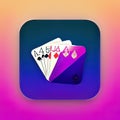 Teen Patti Software App Style Icon. Generative AI.