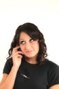 Teen and phone Royalty Free Stock Photo