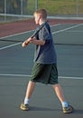 Teen Playing Tennis - Backhand Royalty Free Stock Photo