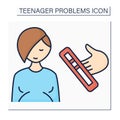 Teen pregnancy color icon