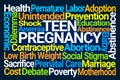 Teen Pregnancy Word Cloud Royalty Free Stock Photo