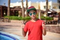 Teen shows class in summer on vacation