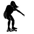 Teen skating silhouette. in action skatboarder shadow