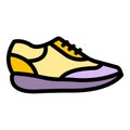 Teen sneakers icon color outline vector