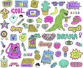 Teen stickers set Royalty Free Stock Photo