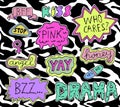 Teen stickers set Royalty Free Stock Photo