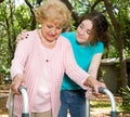 Teen Volunteers with Senior Royalty Free Stock Photo