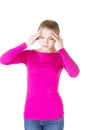 Teen woman with headache Royalty Free Stock Photo