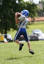 Teen Youth Football Catching Ball Royalty Free Stock Photo