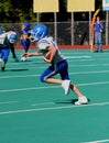 Teen Youth Football Player with Ball Royalty Free Stock Photo