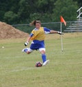 Teen Youth Soccer Goalie Action Royalty Free Stock Photo