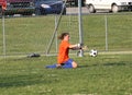 Teen Youth Soccer Goalie Action Royalty Free Stock Photo