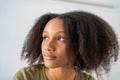 Teenage African-American girl with afro hairstyle, cute young lady up portrait Royalty Free Stock Photo
