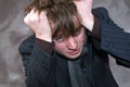 Teenage angst headache Royalty Free Stock Photo