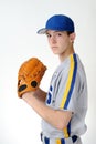 Teenage baseball pitcher