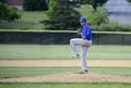 Teenage baseball pitcher