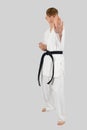 Teenage black belt martial artist Royalty Free Stock Photo