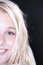 Teenage blond Girl Half a Face Royalty Free Stock Photo