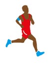 Teenage boy athlete running