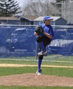 Teenage boy baseball pitcher Royalty Free Stock Photo