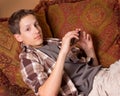 Teenage boy with Electronic Device