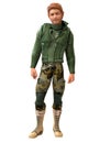 Teenage Boy Explorer in Camouflage Outdoor Survival Attire