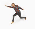 Teenage Boy Jumping In The Air Royalty Free Stock Photo