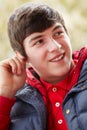 Teenage Boy Listening To Music Royalty Free Stock Photo