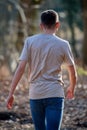 Teenage boy outside on a bright Spring day Royalty Free Stock Photo