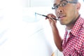 Teenage boy painting Royalty Free Stock Photo